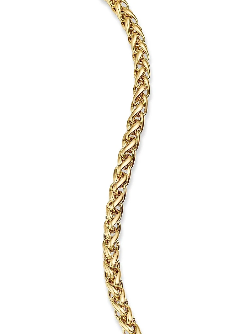 Wheat Chain Bracelet 18K Yellow Gold, 4mm