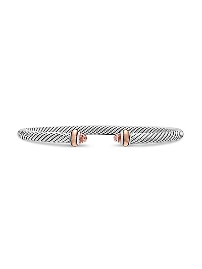 Cable Classics Color Bracelet with Morganite and 18K Rose Gold