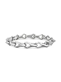Faceted Link Bracelet in Sterling Silver, 9mm