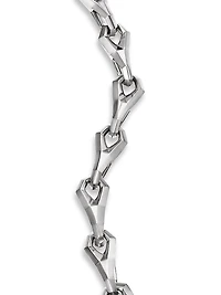 Faceted Link Bracelet in Sterling Silver, 9mm