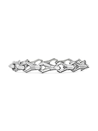 Faceted Link Bracelet in Sterling Silver, 9mm