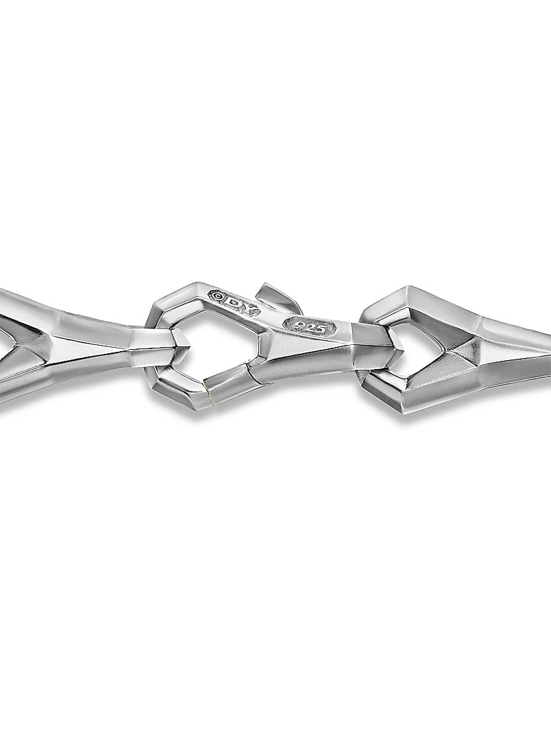 Faceted Link Bracelet in Sterling Silver, 9mm