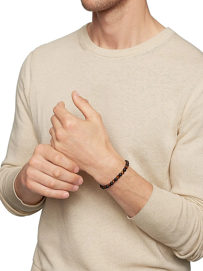 Spiritual Beads Alternating Bracelet Sterling Silver