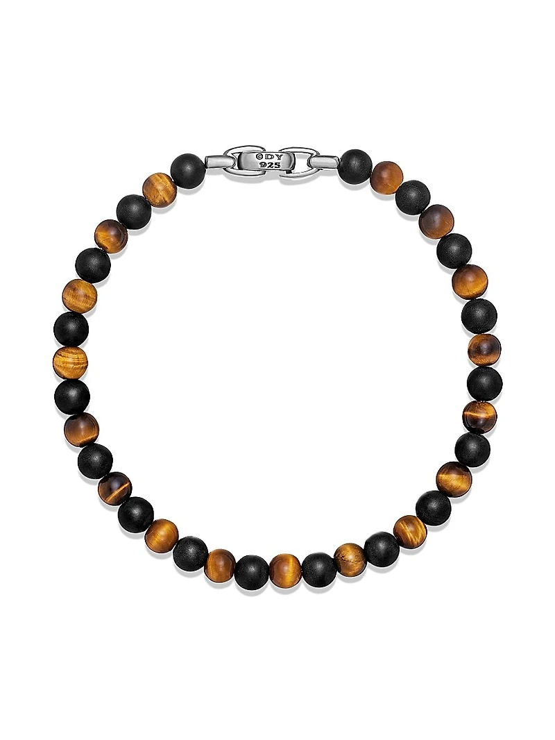 Spiritual Beads Alternating Bracelet Sterling Silver