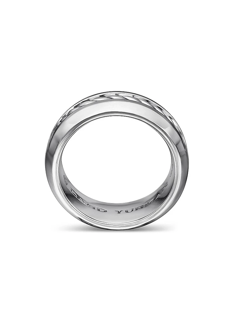 Cable Inset Band Ring