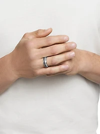 Cable Inset Band Ring