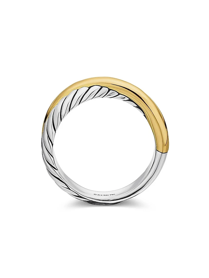 Crossover Band Ring Sterling Silver