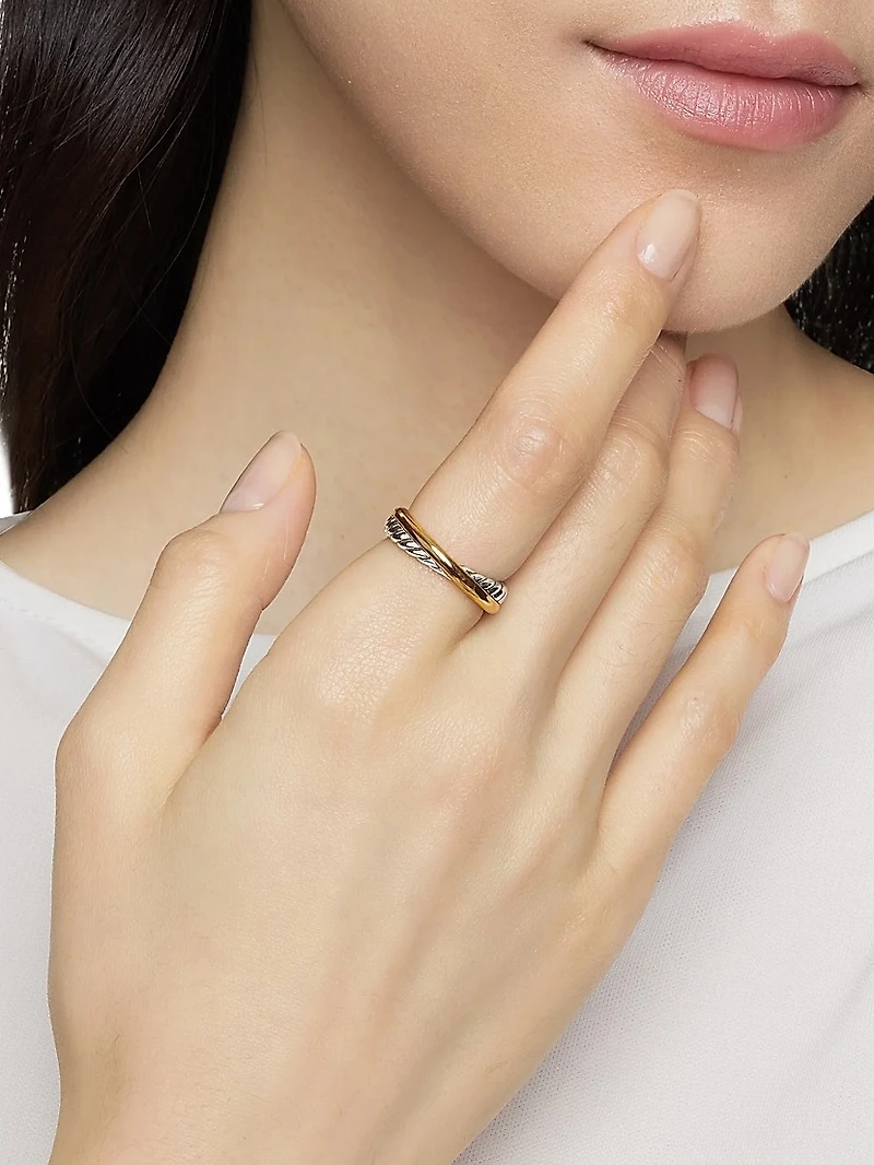 Crossover Band Ring Sterling Silver