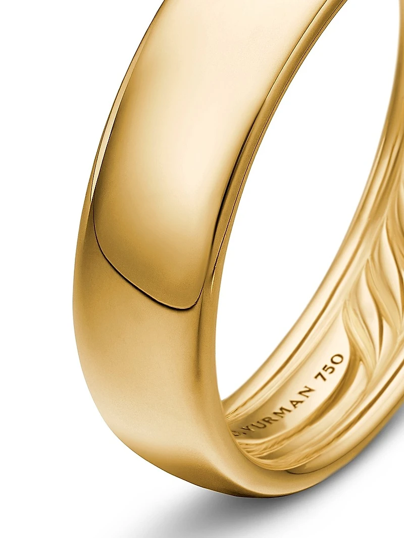 DY Classic Band Ring 18K Yellow Gold, 6mm
