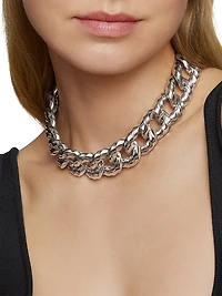 Cable Edge Curb Chain Necklace in Recycled Sterling Silver