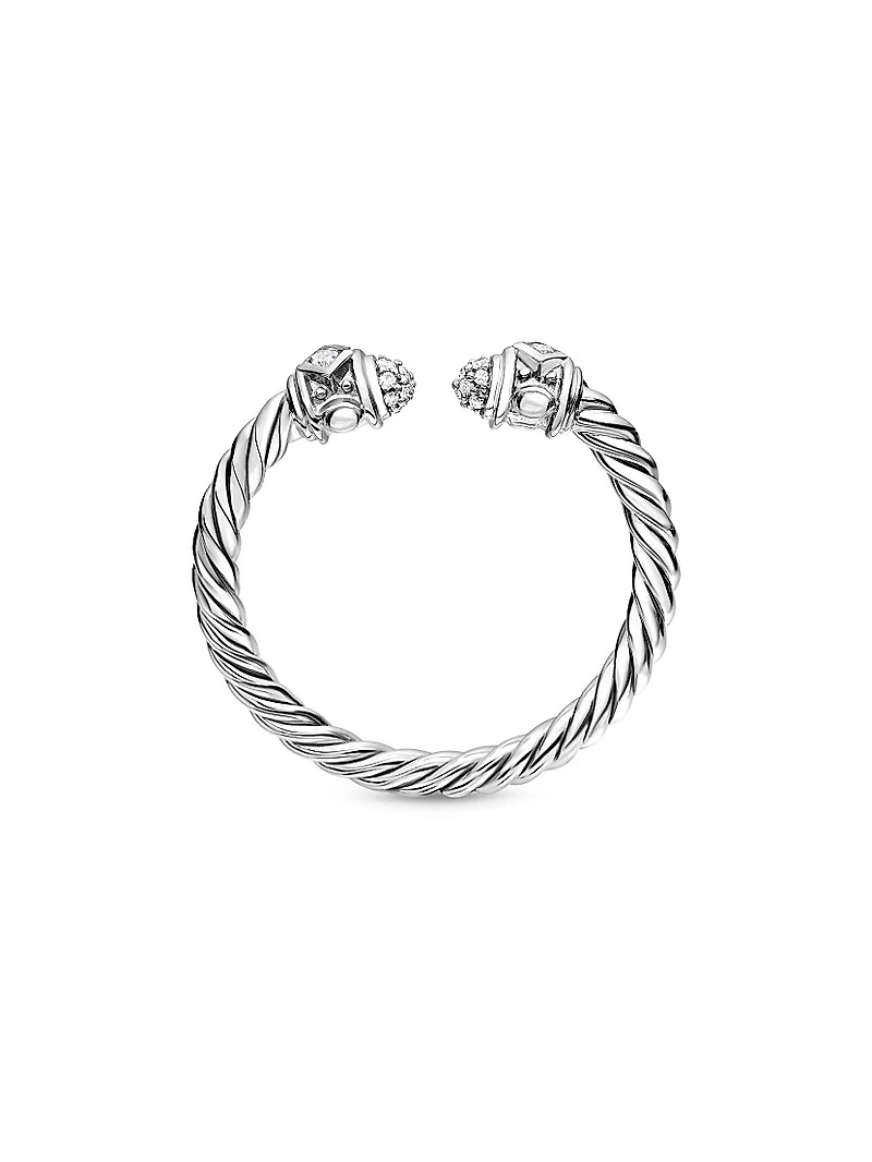 Renaissance Ring 18K White Gold with Pavé Diamonds
