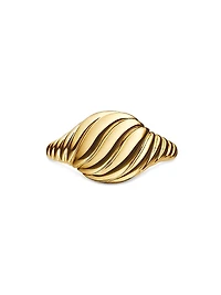 Sculpted Cable Pinky Ring 18K Yellow Gold