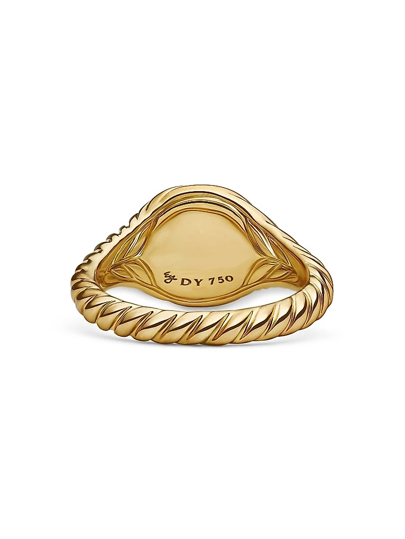 Sculpted Cable Pinky Ring 18K Yellow Gold