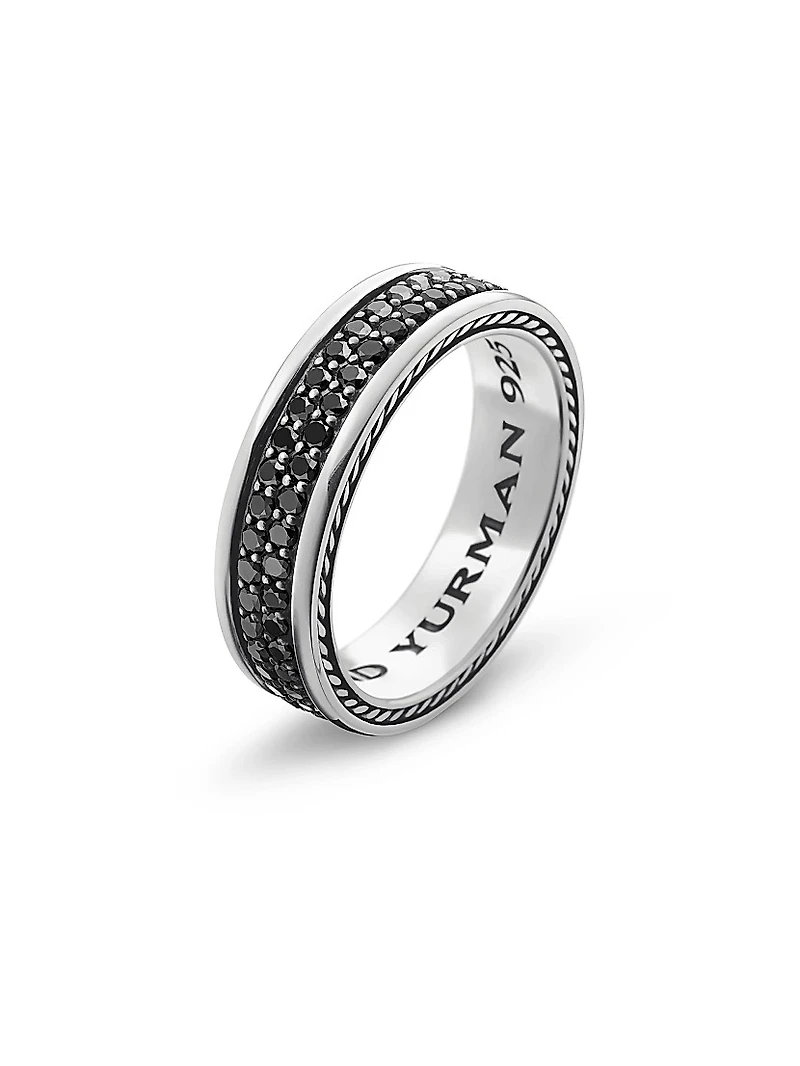 Streamline® Two Row Band Ring with Pavé Diamonds