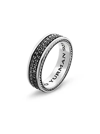 Streamline® Two Row Band Ring with Pavé Diamonds
