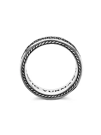 Streamline® Two Row Band Ring with Pavé Diamonds