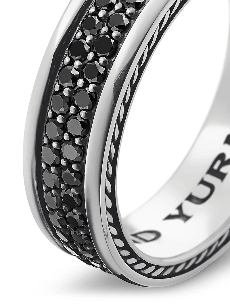 Streamline® Two Row Band Ring with Pavé Diamonds