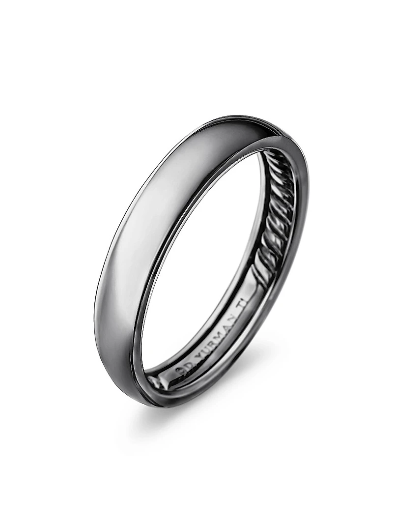 DY Classic Band Ring Grey Titanium, 4mm
