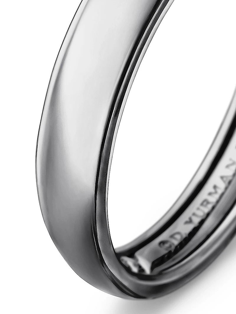 DY Classic Band Ring Grey Titanium, 4mm
