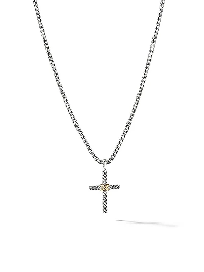 Petite X Cross Necklace Sterling Silver