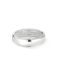 DY Classic Band Ring 18K White Gold