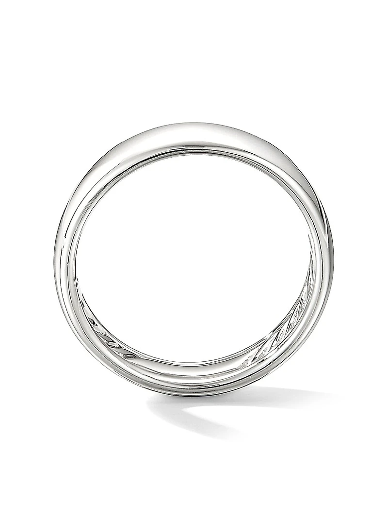 DY Classic Band Ring 18K White Gold