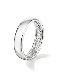 DY Classic Band Ring 18K White Gold