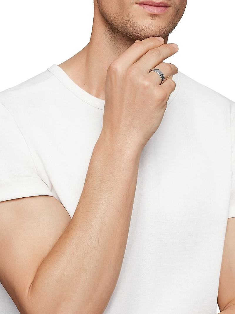 DY Classic Band Ring Grey Titanium