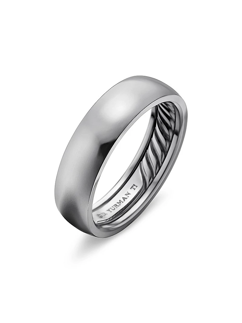 DY Classic Band Ring Grey Titanium