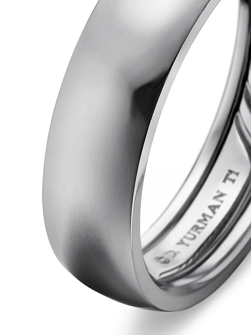 DY Classic Band Ring Grey Titanium