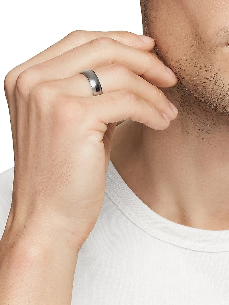 DY Classic Band Ring Grey Titanium