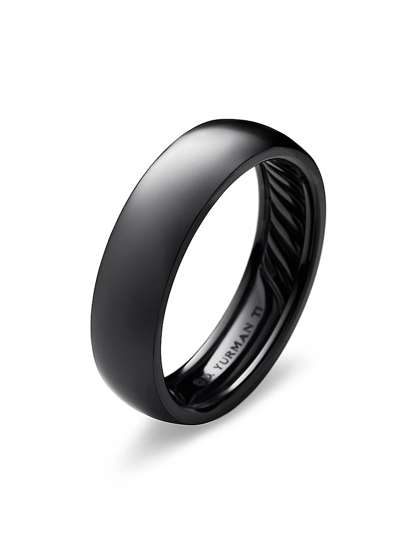 DY Classic Band Ring Black Titanium