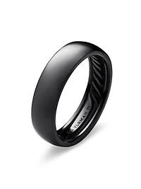 DY Classic Band Ring Black Titanium