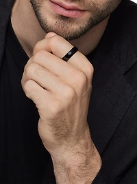 DY Classic Band Ring Black Titanium