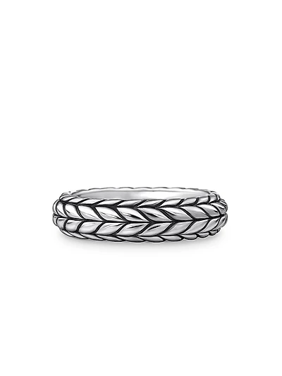 Chevron Beveled Band Ring