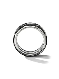 Forged Carbon Band Ring with 18K Gold