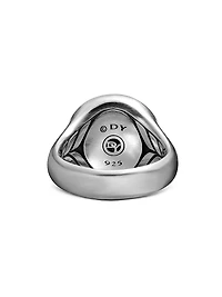 Maritime® Compass Signet Ring with Center Black Diamond