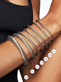 Cable Classics Color Bracelet with 18K Yellow Gold Domes and Pavé Diamonds