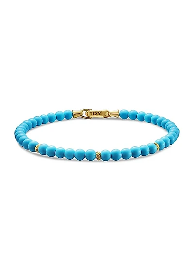 Bijoux Spiritual Beads Bracelet with 14K Yellow Gold