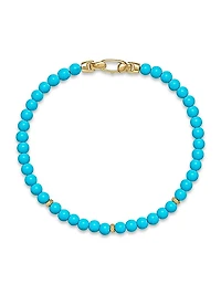 Bijoux Spiritual Beads Bracelet with 14K Yellow Gold