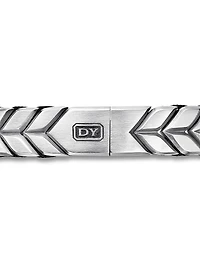 Chevron Woven Bracelet with Pavé Black Diamonds