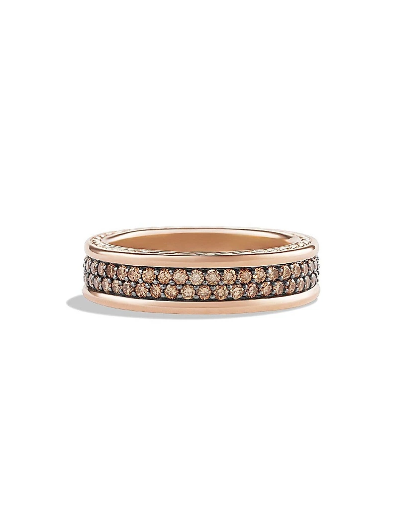Streamline Two Row Band Ring 18K Rose Gold