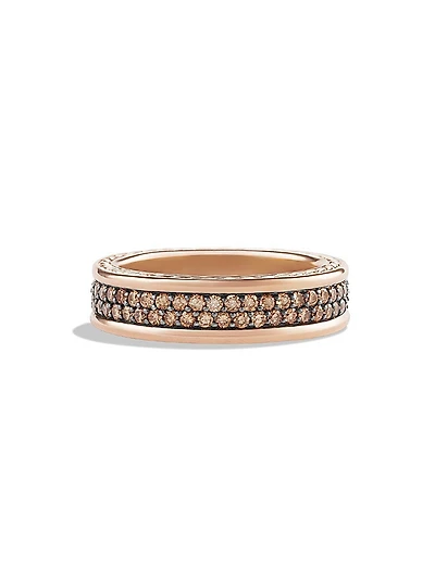 Streamline Two Row Band Ring 18K Rose Gold