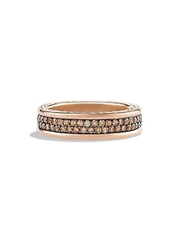 Streamline Two Row Band Ring 18K Rose Gold