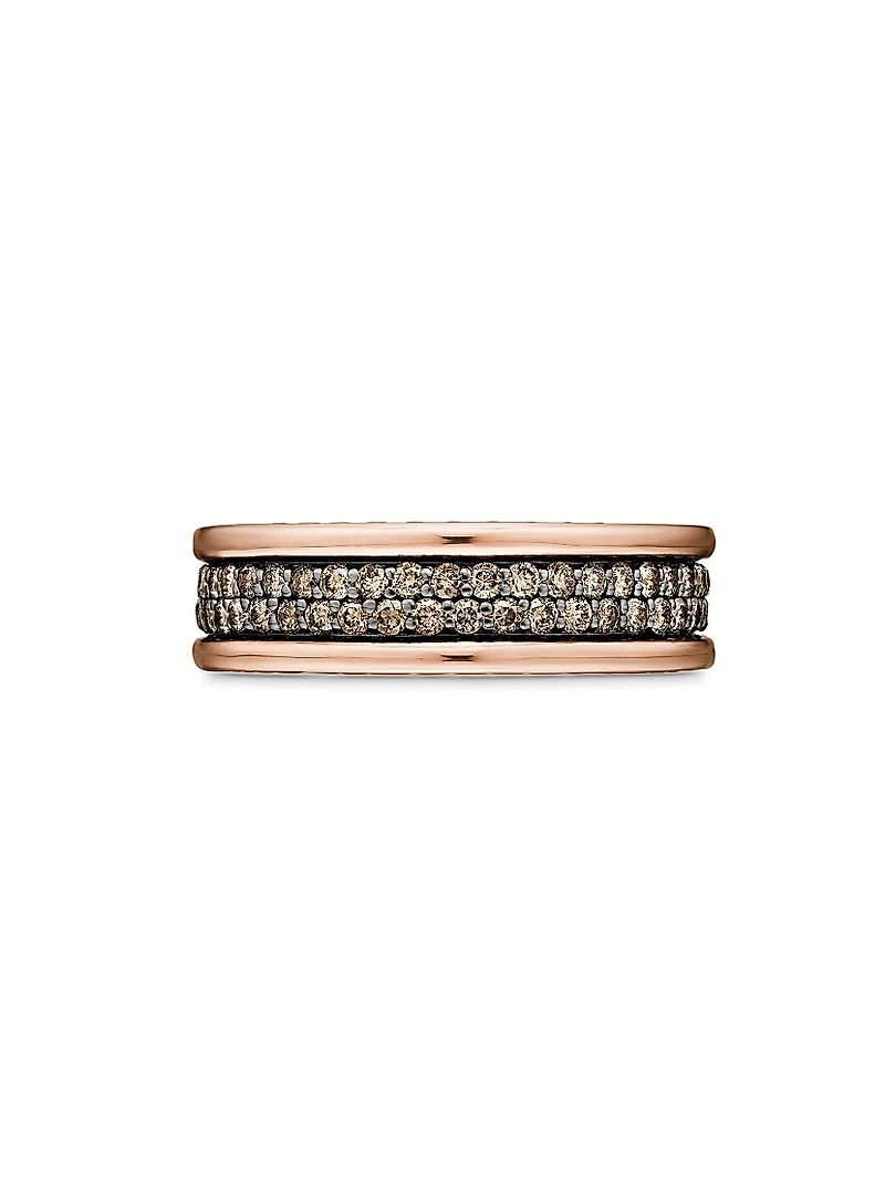 Streamline Two Row Band Ring 18K Rose Gold