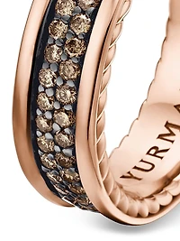 Streamline Two Row Band Ring 18K Rose Gold