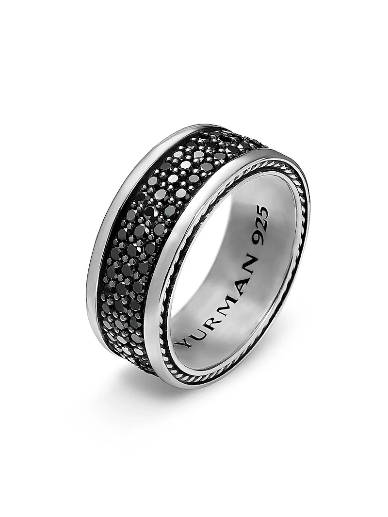 Streamline® Three Row Band Ring with Pavé Black Diamonds
