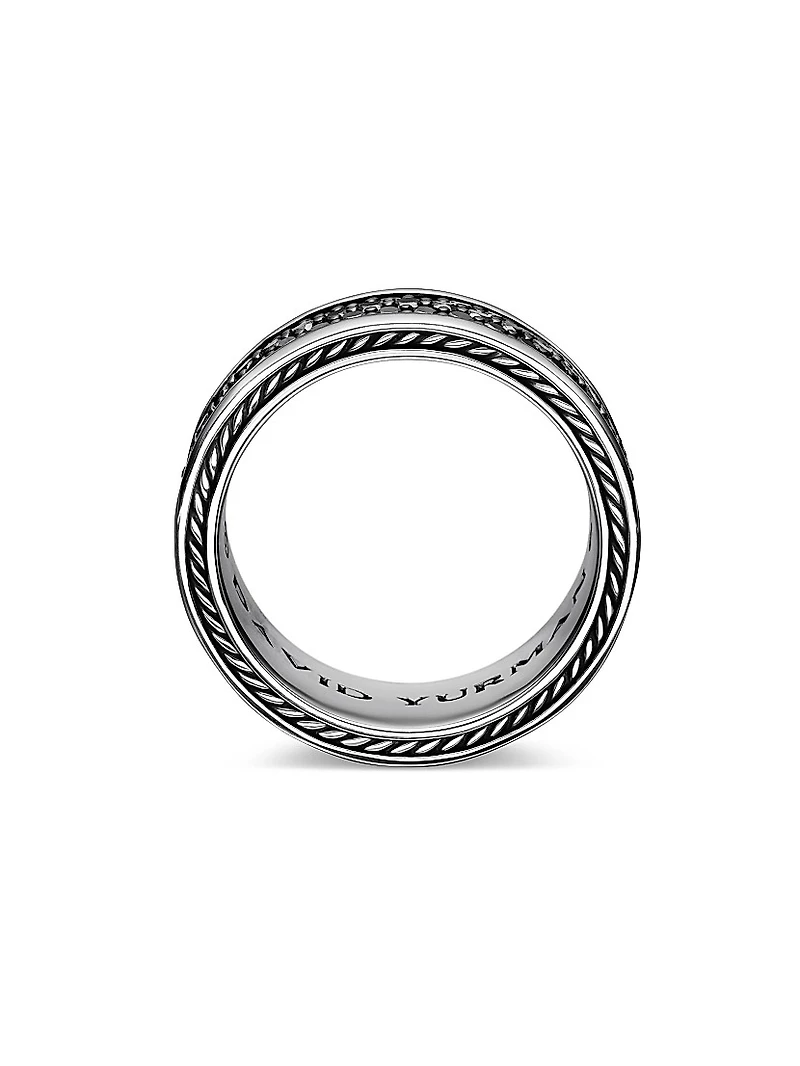 Streamline® Three Row Band Ring with Pavé Black Diamonds