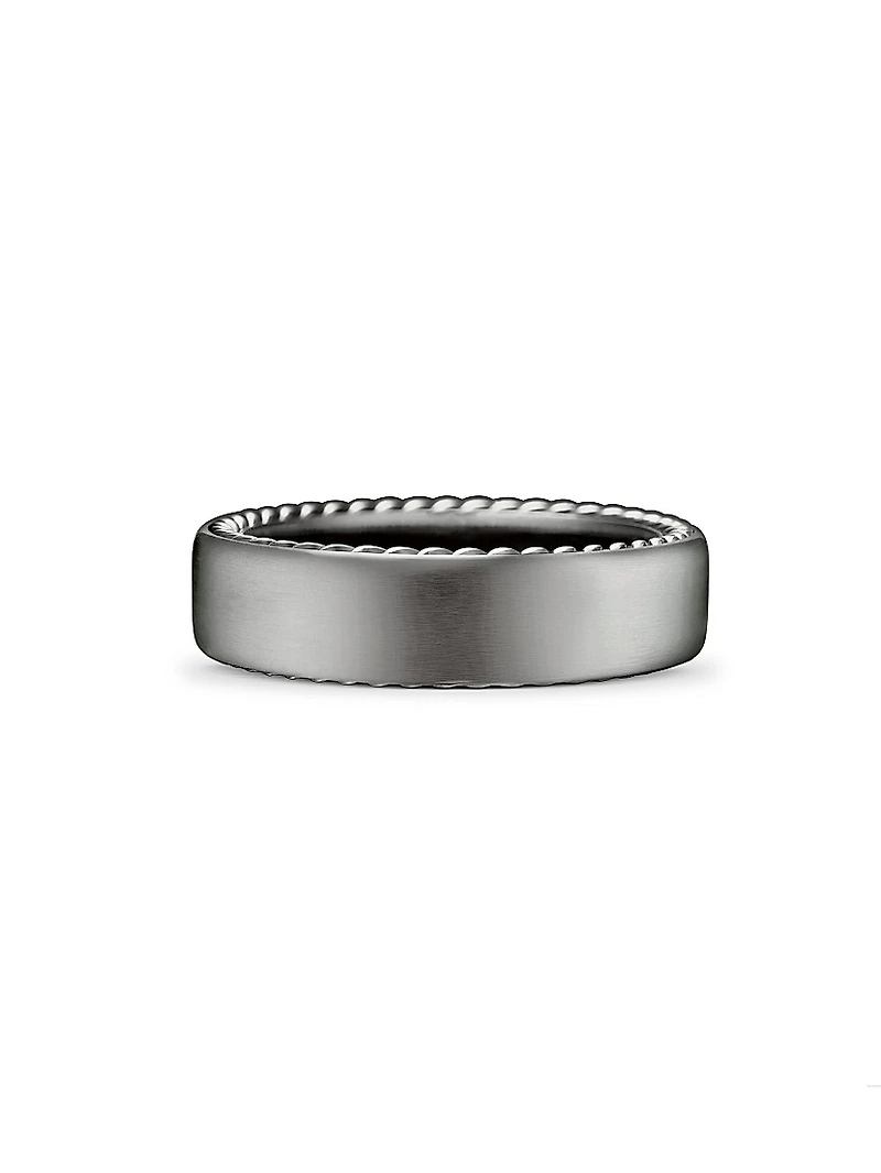 Streamline Band Ring Grey Titanium
