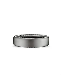 Streamline Band Ring Grey Titanium